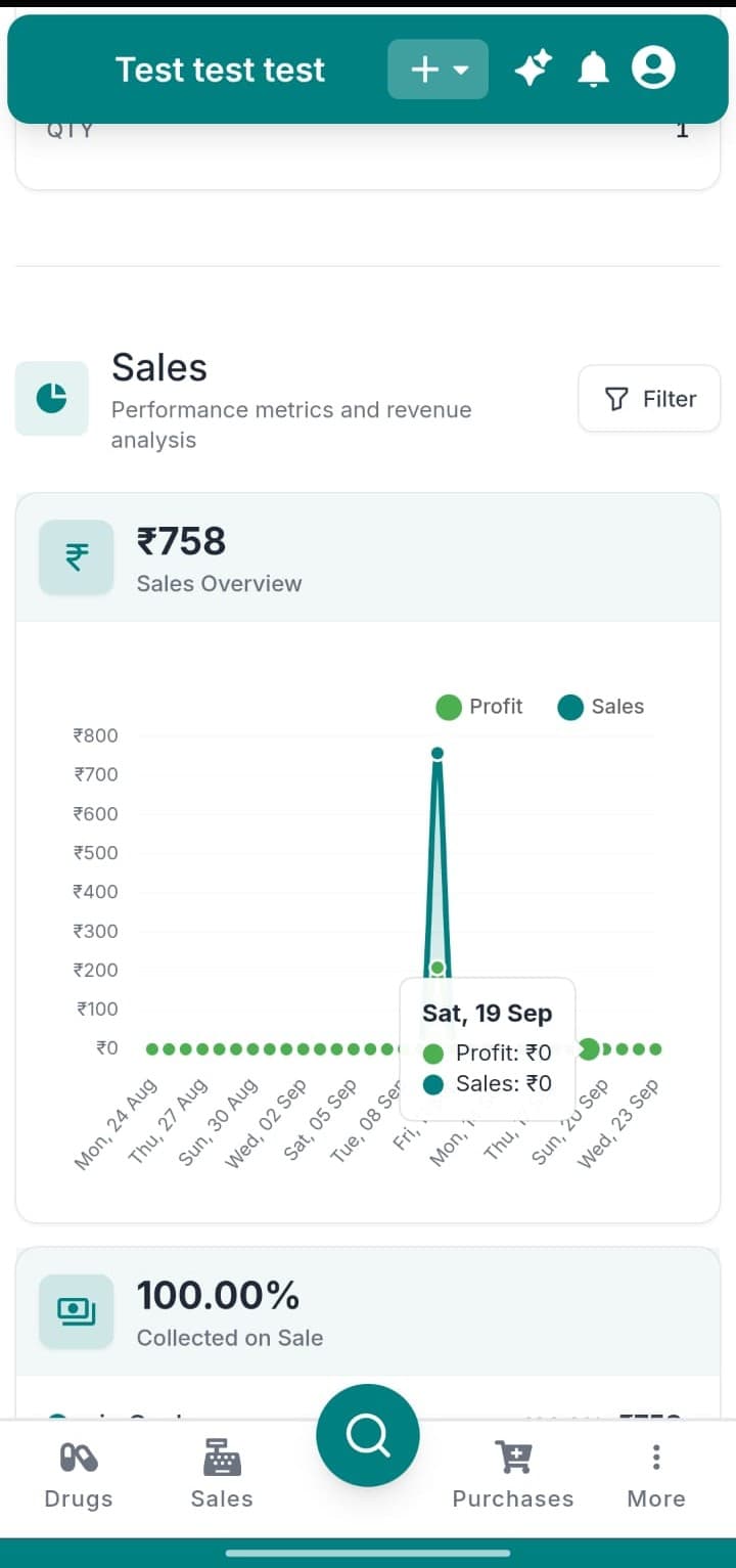 Live Sales Counter in MediFlux